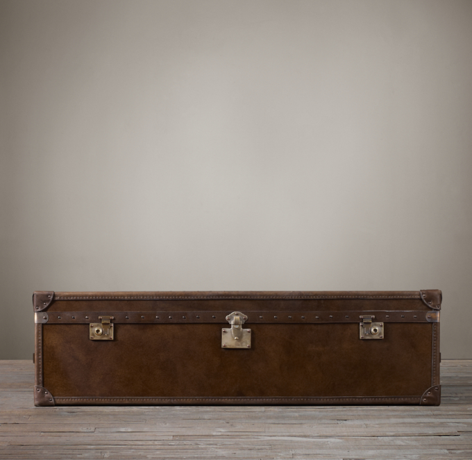 Restoration Hardware, steamer trunk coffee table