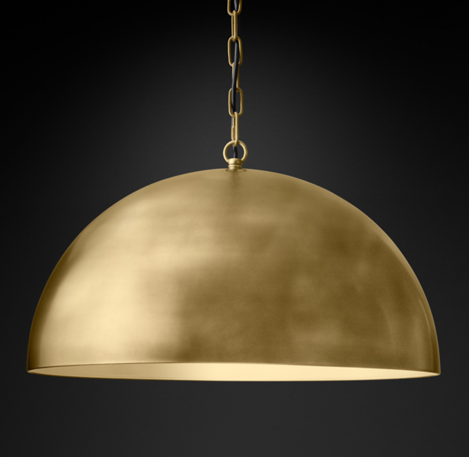 Antiqued Metal Dome Pendant