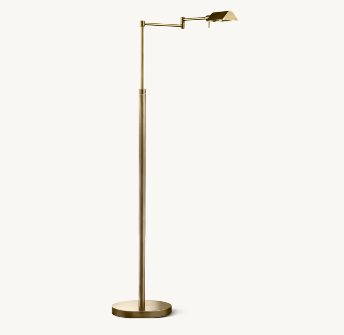 Restoration Hardware Classic Brass Adjustable Floor Lamp – a Pair. Original  Price: $798