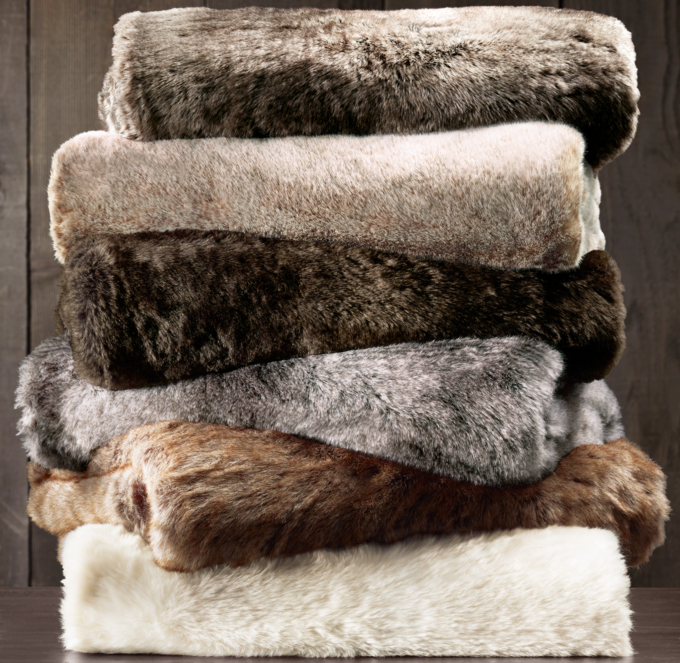 Luxe Faux Fur Oversized Bed Throw