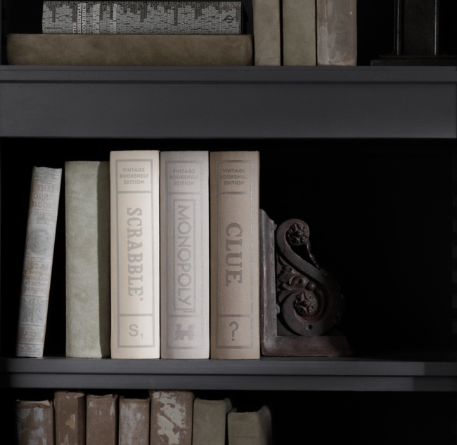 Vintage Bookshelf Scrabble