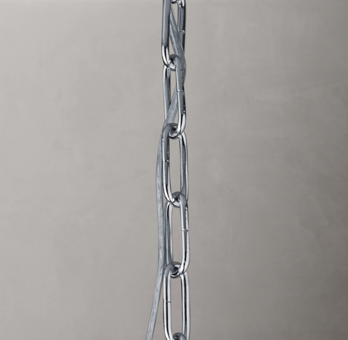 Vintage Streetlight Prism Pendant Extension Chain