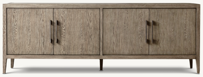 French Contemporary 4-door Media Console