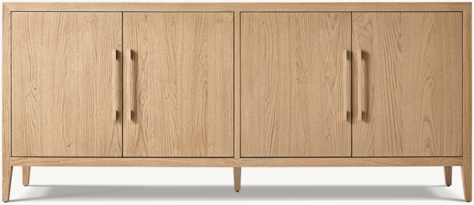 Front view of French Contemporary 4-Door Sideboard