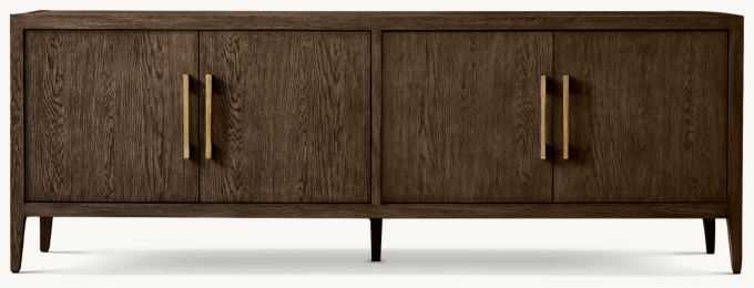 French Contemporary 4-door Media Console