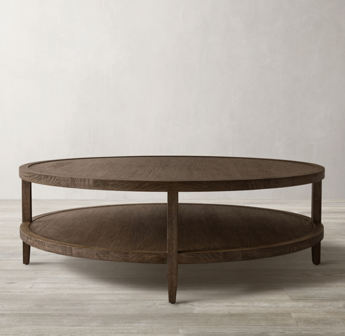 French Contemporary Round Coffee Table