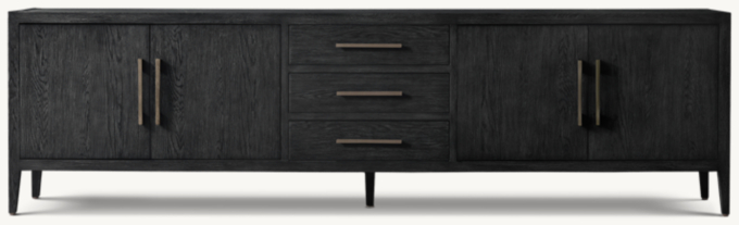 French Contemporary 4-door Media Console With Drawers