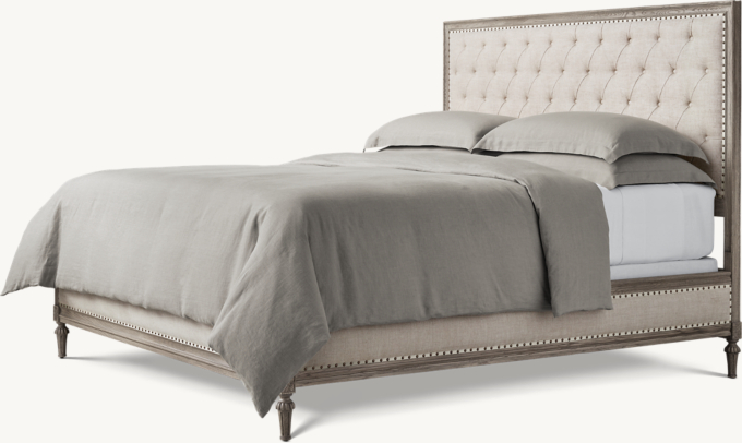 Maison Fabric Diamond-Tufted Panel Bed