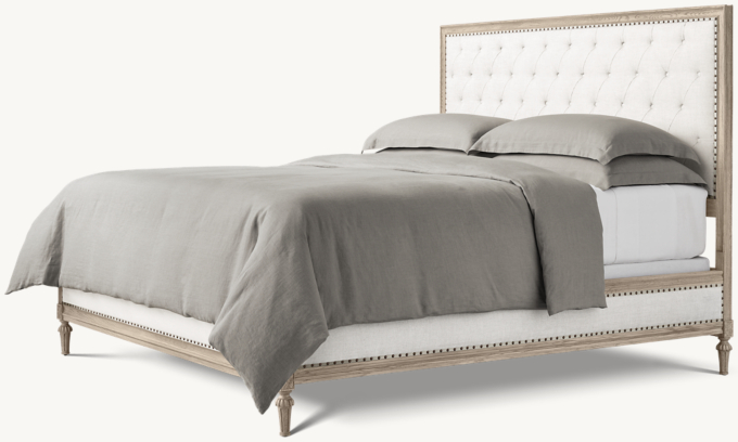 Maison Fabric Diamond-Tufted Panel Bed