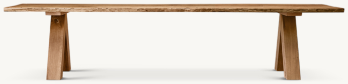 Oak Brûlé Live-Edge Rectangular Dining Table