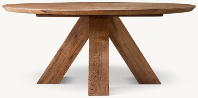 Oak Brûlé  Round Dining Table