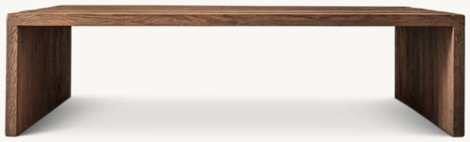 Oak Brûlé Waterfall Square Coffee Table