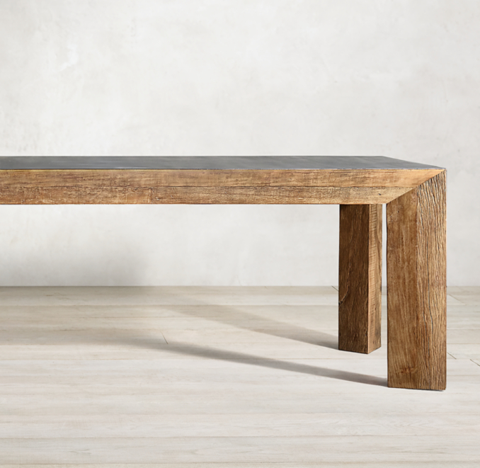 Bolinas Metal & Peroba Rectangular Dining Table