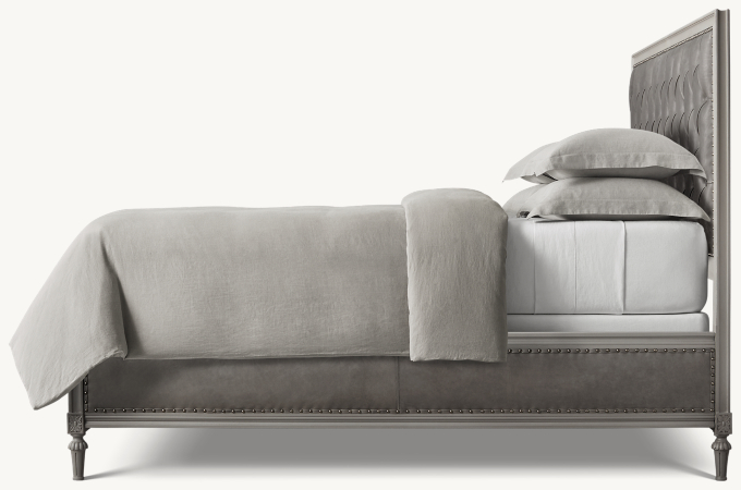 Maison Leather Diamond Tufted Panel Bed RH