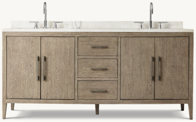 French Contemporary Double Vanity