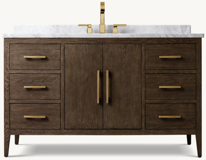 French Contemporary - Meuble-vasque simple extra large 