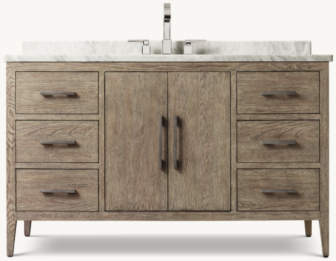 French Contemporary - Meuble-vasque simple extra large 
