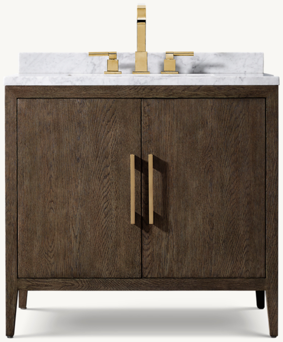 French Contemporary - Meuble-vasque simple 