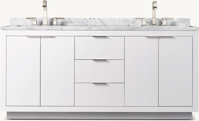 Front view of Larsen Double Vanity 