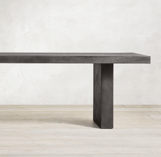 Cabrera Waxed Concrete Rectangular Dining Table