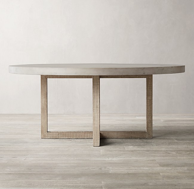 Heston Round Dining Table, Restoration Hardware Outdoor Concrete Dining Table