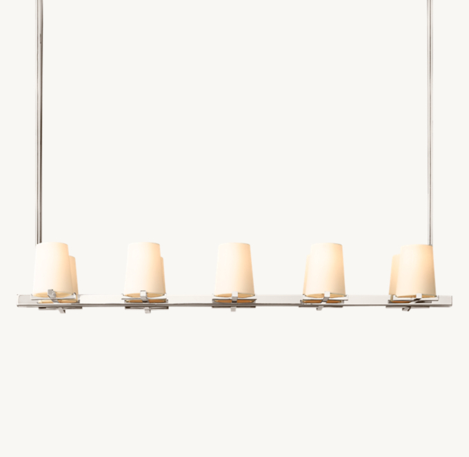 Pauillac Fabric Shade Linear Chandelier 49\"
