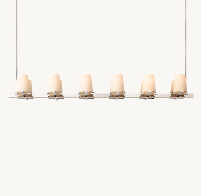 Pauillac Fabric Shade Linear Chandelier 60\"