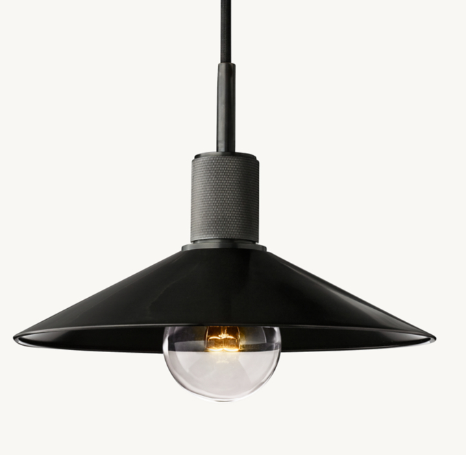 Utilitaire Metal Slope Shade Pendant