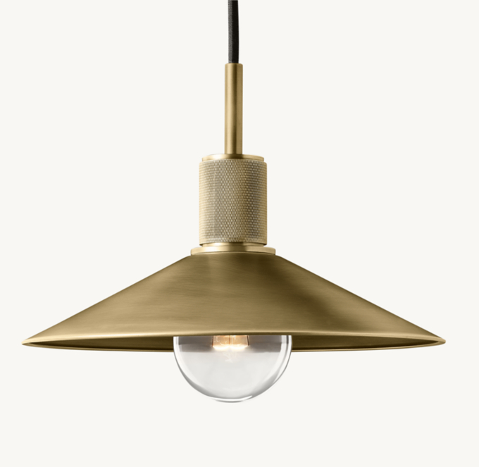 Utilitaire Metal Slope Shade Pendant