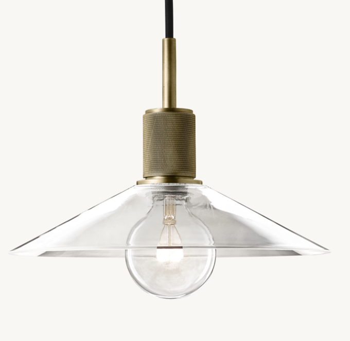 Utilitaire Glass Slope Shade Pendant