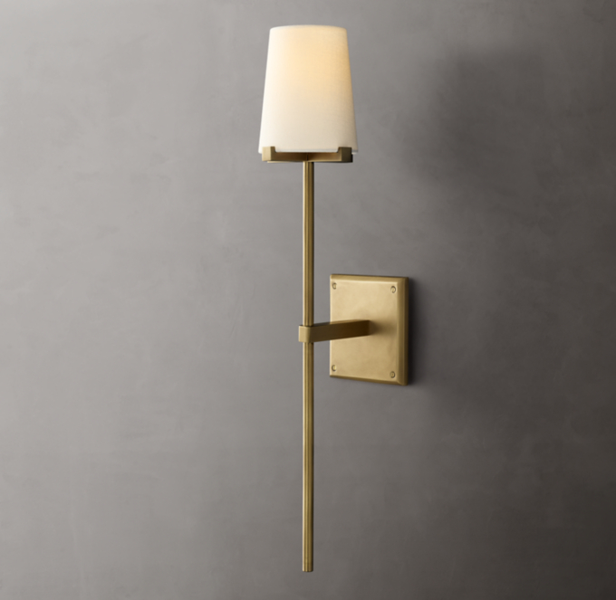 Pauillac Fabric Shade Torch Sconce