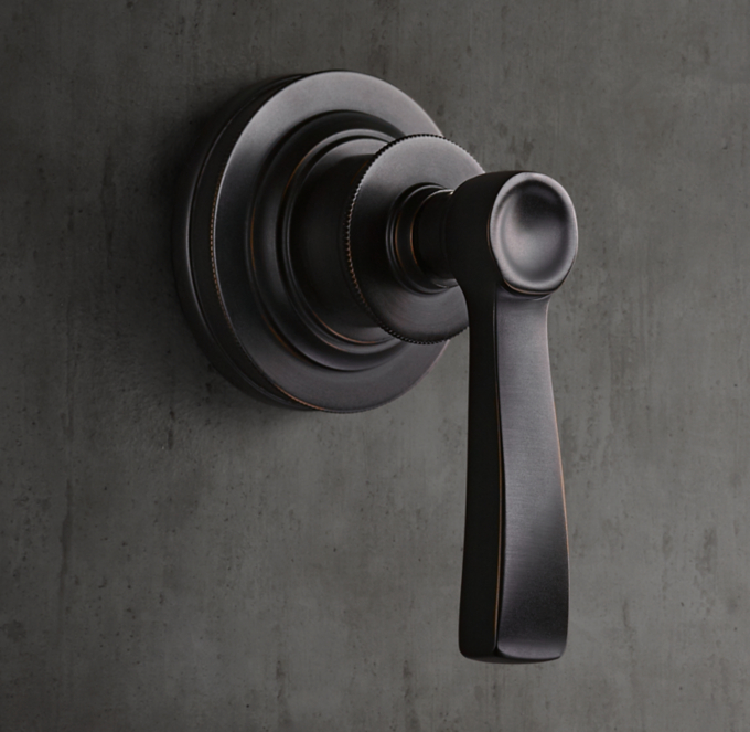 Asbury Lever-Handle Flow Control Valve & Trim Set for Thermostatic Systems