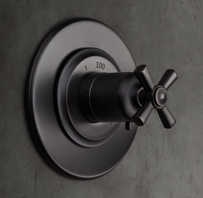 Grafton Cross-Handle Thermostatic Shower Valve & Trim Set