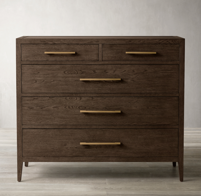 French Contemporary 5 Drawer Dresser
