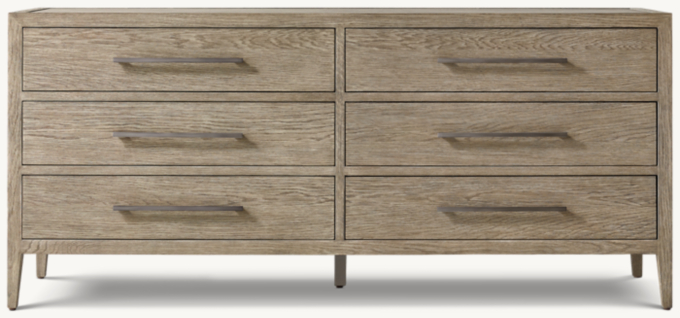 French Contemporary 6-Drawer Dresser