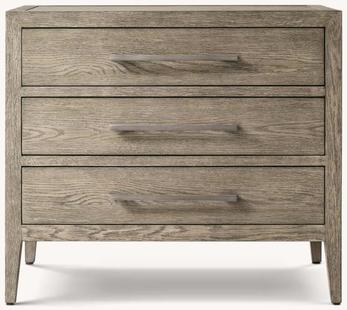 26" French Contemporary Closed Nightstand | RH