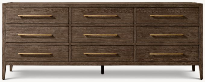 French Contemporary 9-Drawer Dresser