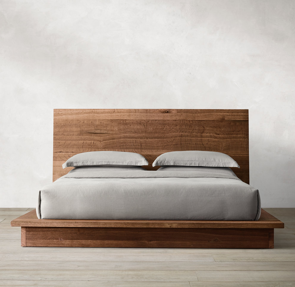 Shop OAK BRÛLÉ SLED PLATFORM BED from Restoration Hardware on Openhaus