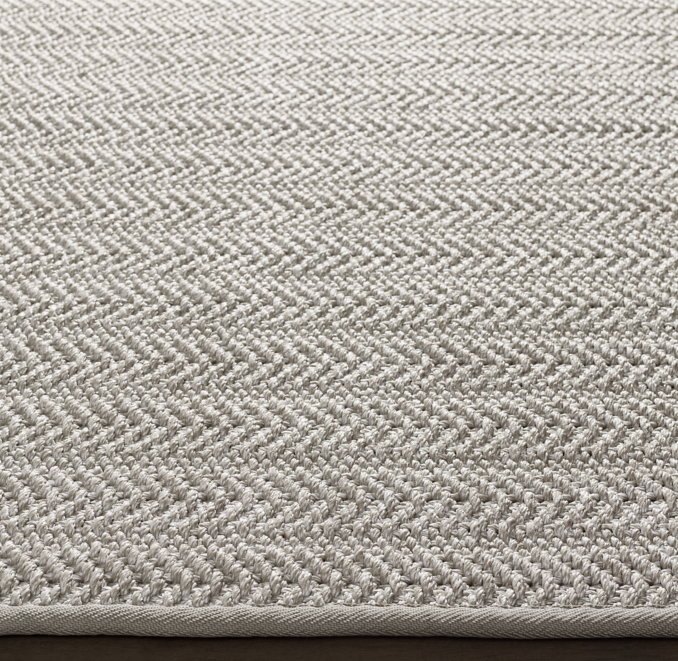 Braided Herringbone Outdoor Rug - Made-to-Order - Round | RH