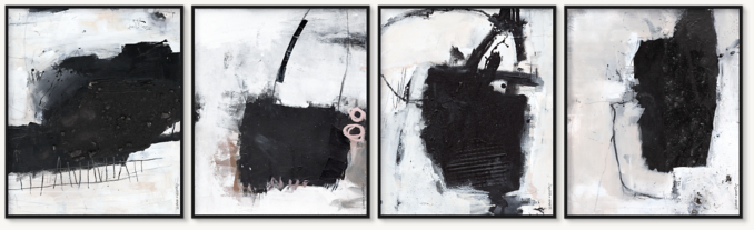 Front view of Daniela Schweinsberg: Composition In Black & White I-Iv Collection For General Public 
