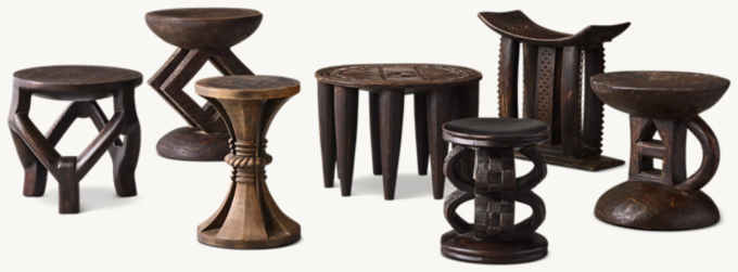 Carved-Wood African Stool Collection