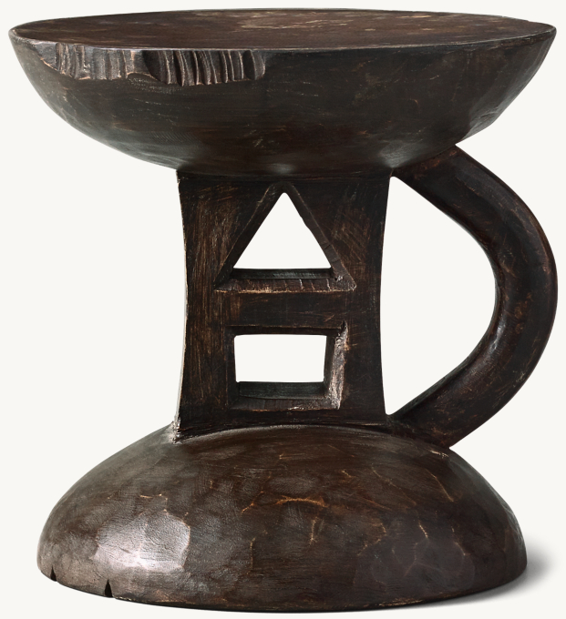 Carved-Wood African Stool 2