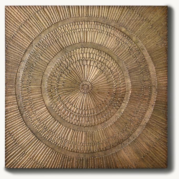 Brass Clad Sunburst Wall Panel