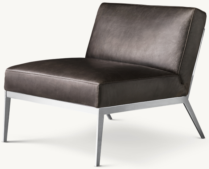 Three Quarter view of Oscar Leather Chair 