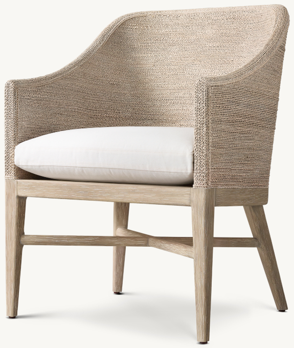 Marisol Seagrass Slope Dining Armchair