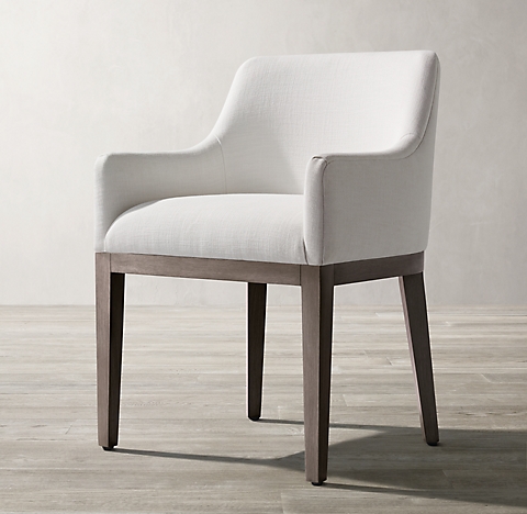 Morgan Curved Back Dining Chair, Curved Back Woven Leather Dining Chair