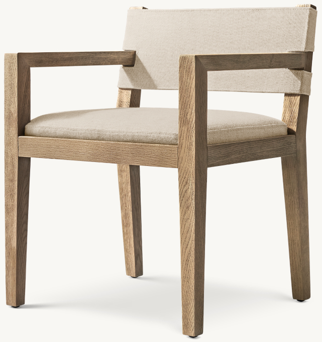 Saddle Fabric Dining Armchair