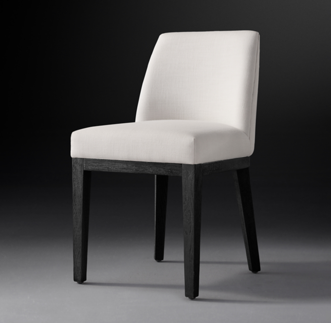 Morgan Curved Back Fabric Dining Side Chair RH