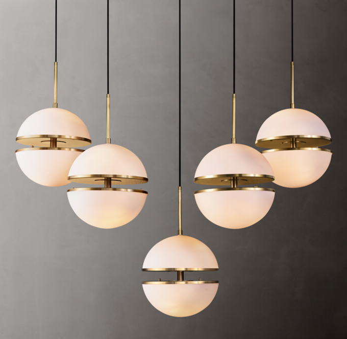 Cosmo Brass Wire Pendant Light 