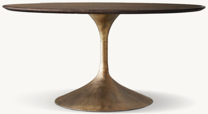 Rh aero marble round store dining table